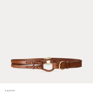 NWT Ralph Lauren Tri-Strap Leather Belt